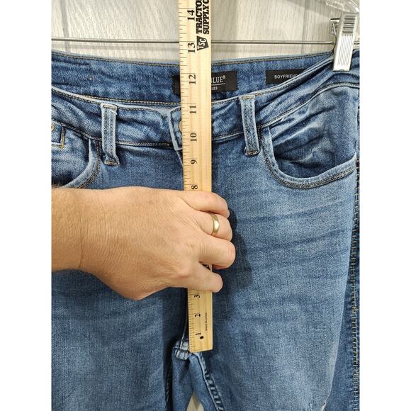 Judy Blue Boyfriend Fit Embroidered Distressed Western Cowgirl Denim Jeans 15/32 - Picture 8 of 8